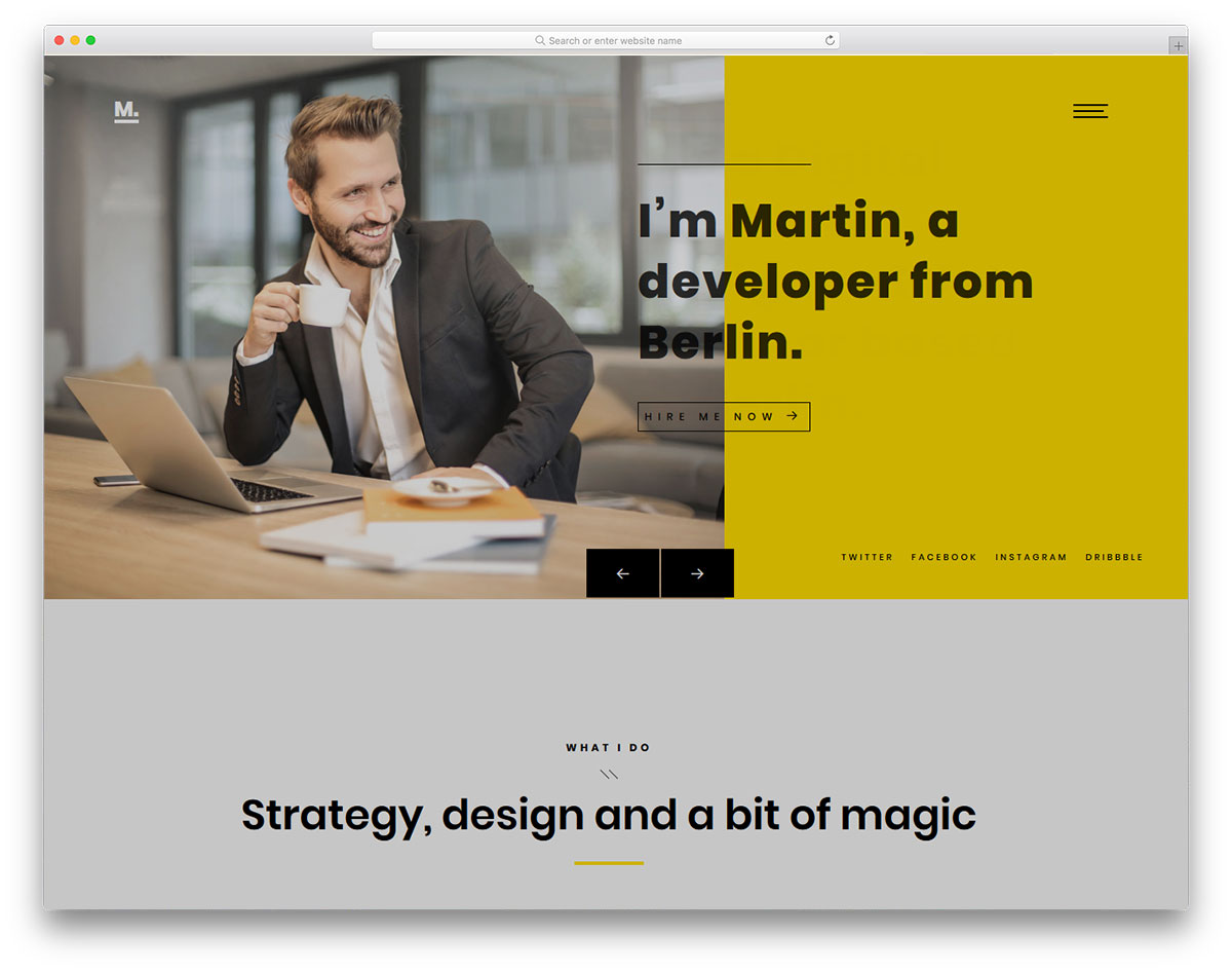 Martin - Free Personal Website Template 2024 - Colorlib