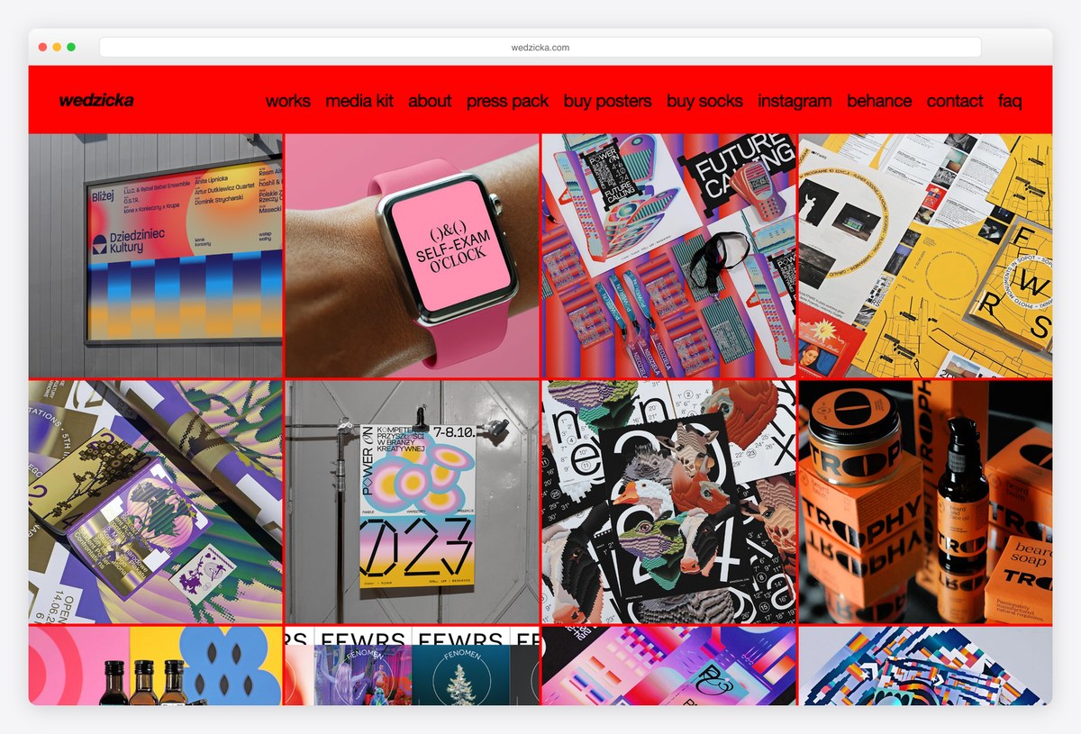 Martyna Wędzicka-Obuchowicz (WEDZICKA) graphic design portfolio website