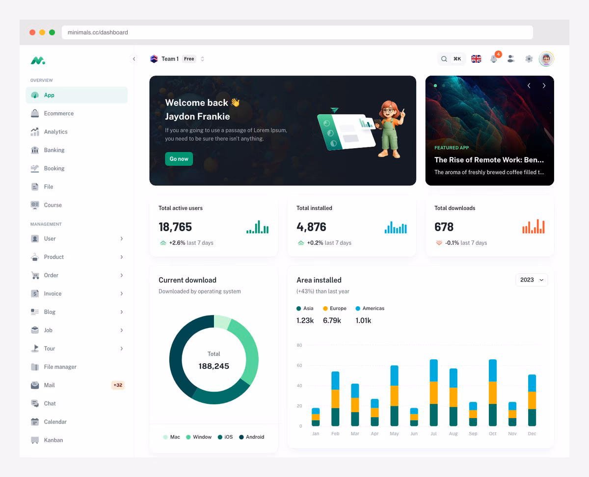 Minimal UI Pro - Premium MUI React Admin Dashboard Template with 200+ pages