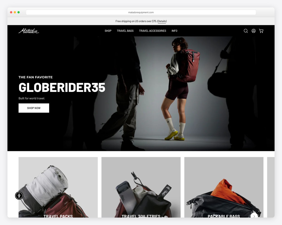 matador website example