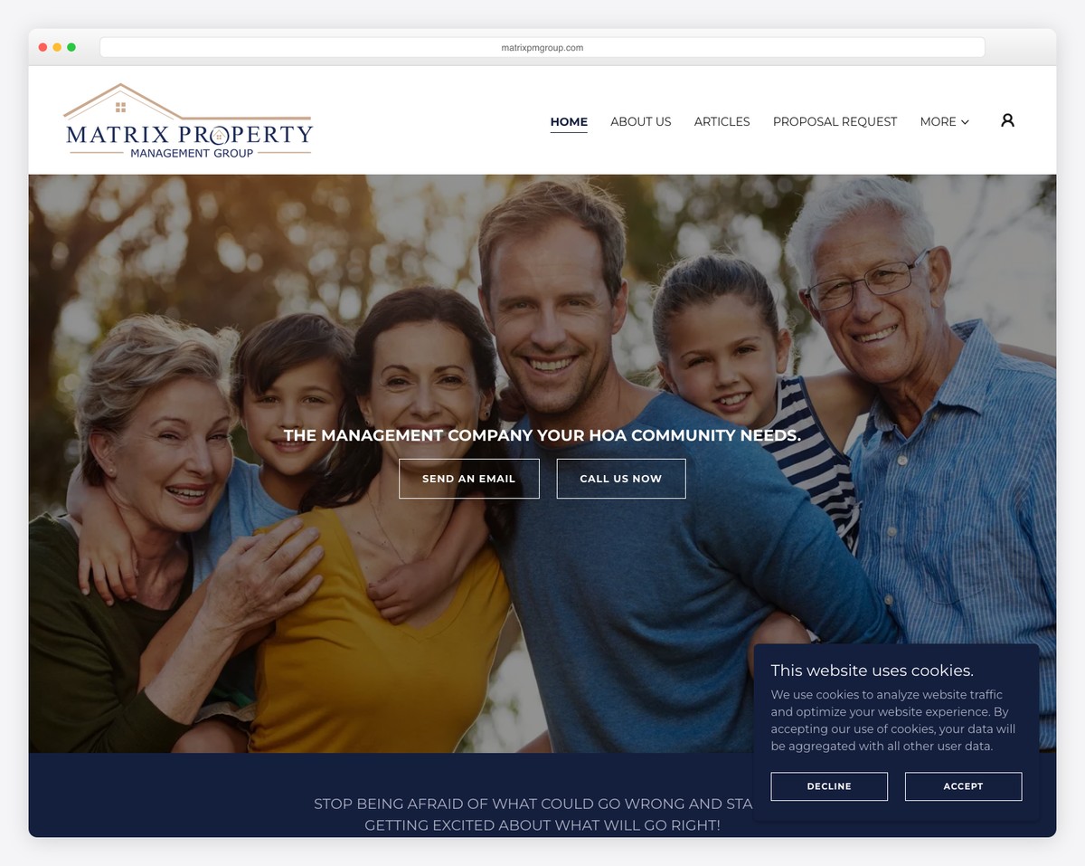 matrix property management group website example