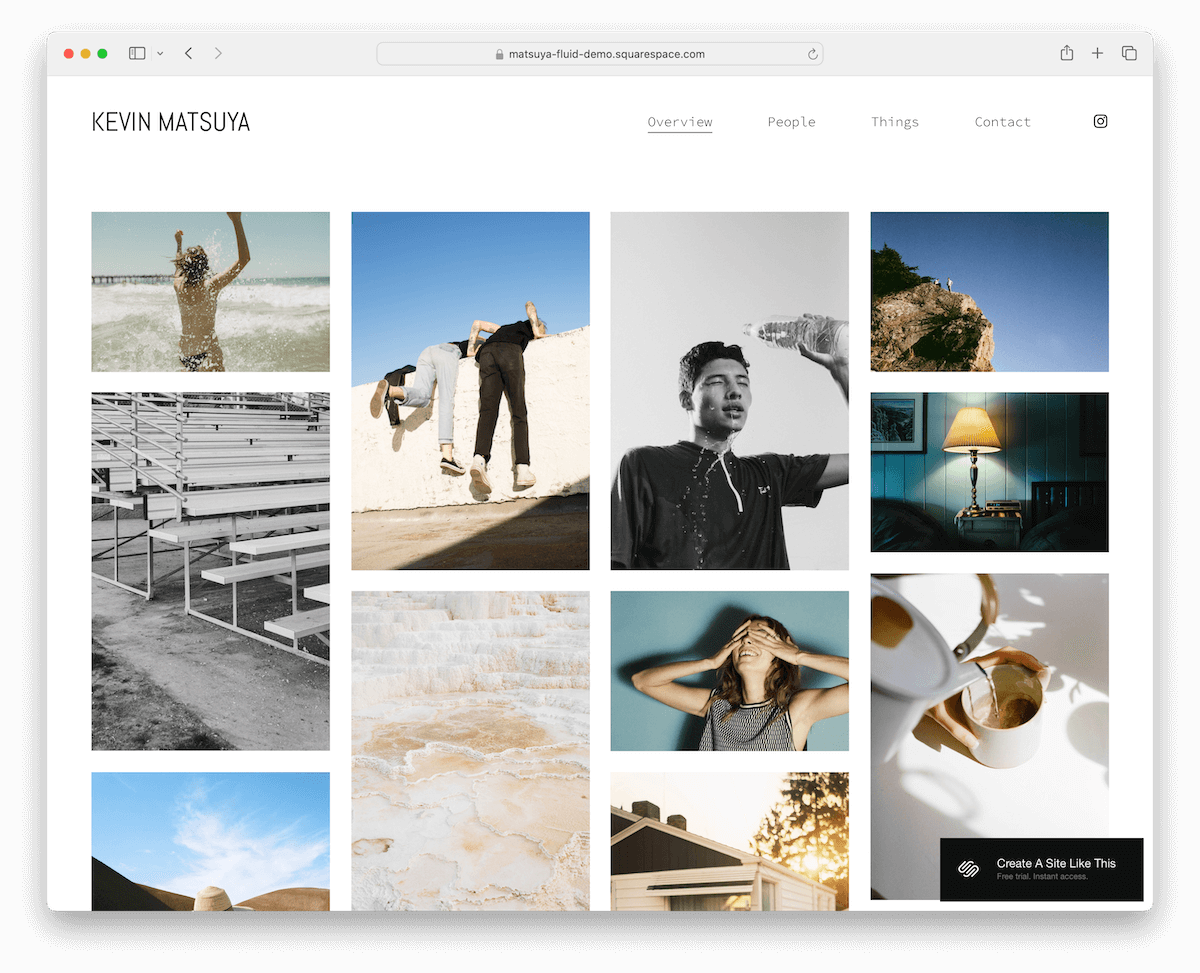 matsuya - beautiful Squarespace template for photographers