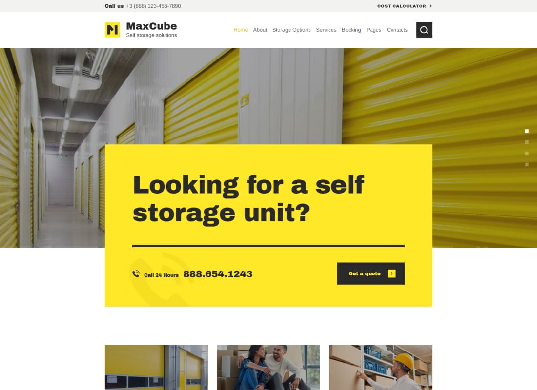 MaxCube | Moving & Self Storage Relocation Business WordPress Theme
