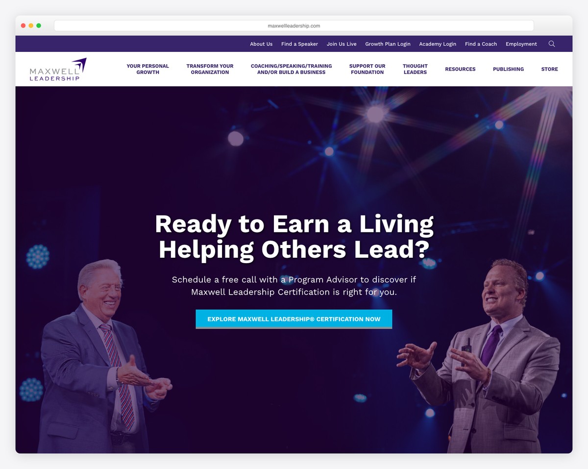 maxwell leadership website example