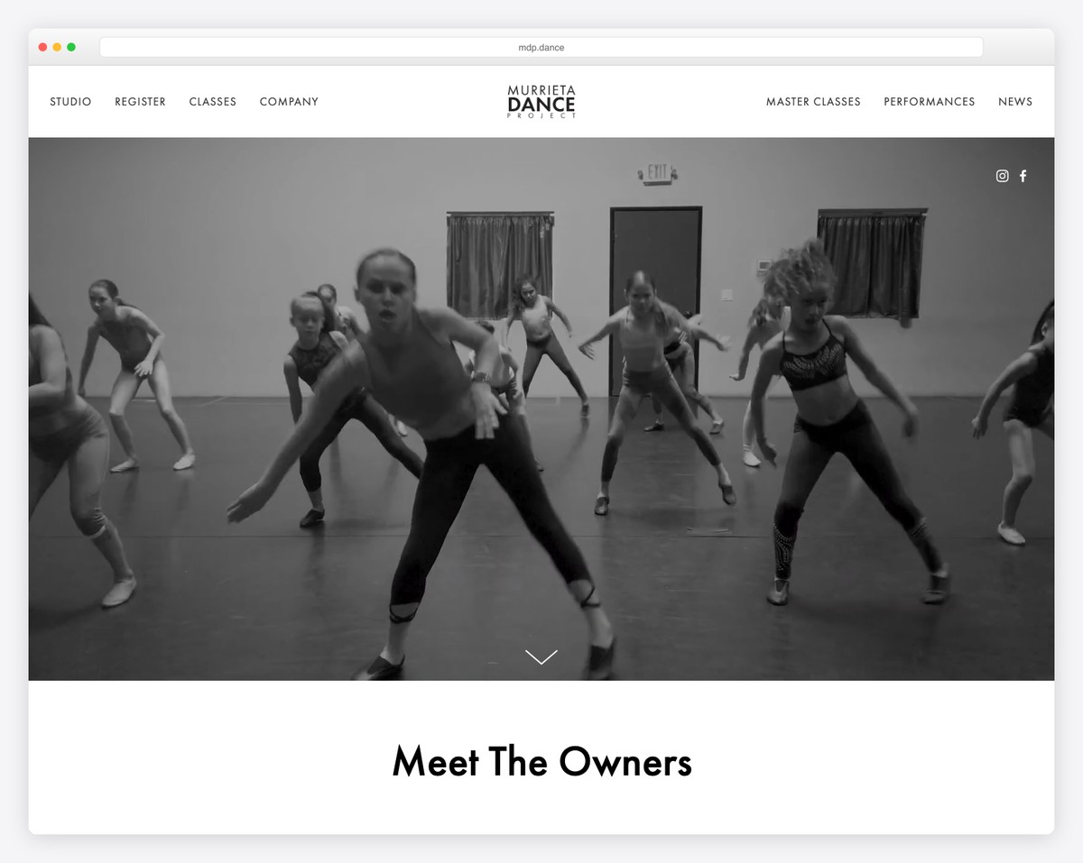 murrieta dance project website example