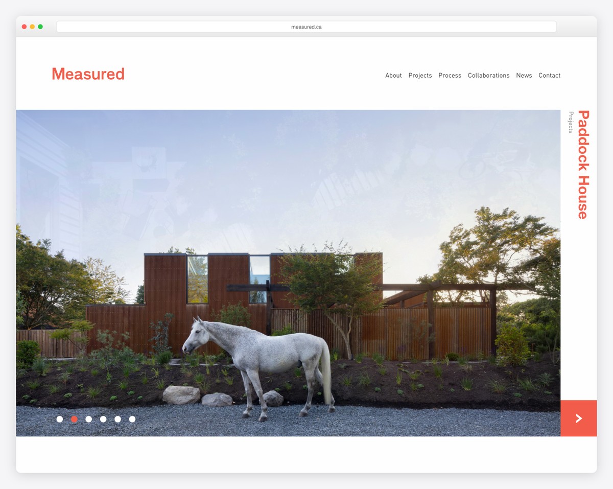 Measured architecute website