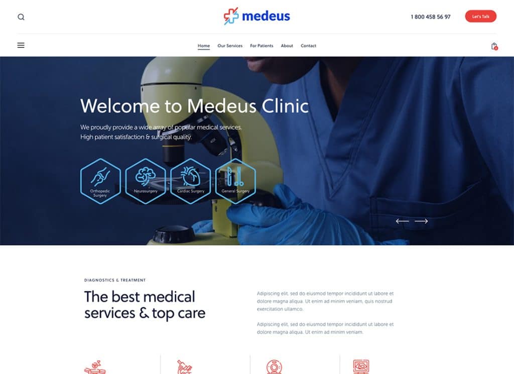 Medeus - Medical Multipurpose Doctor WordPress Theme
