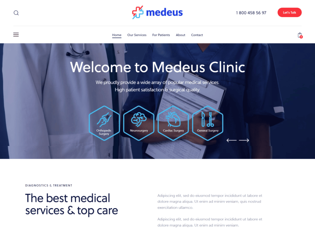 Medeus | Medical Multipurpose Doctor WordPress Theme