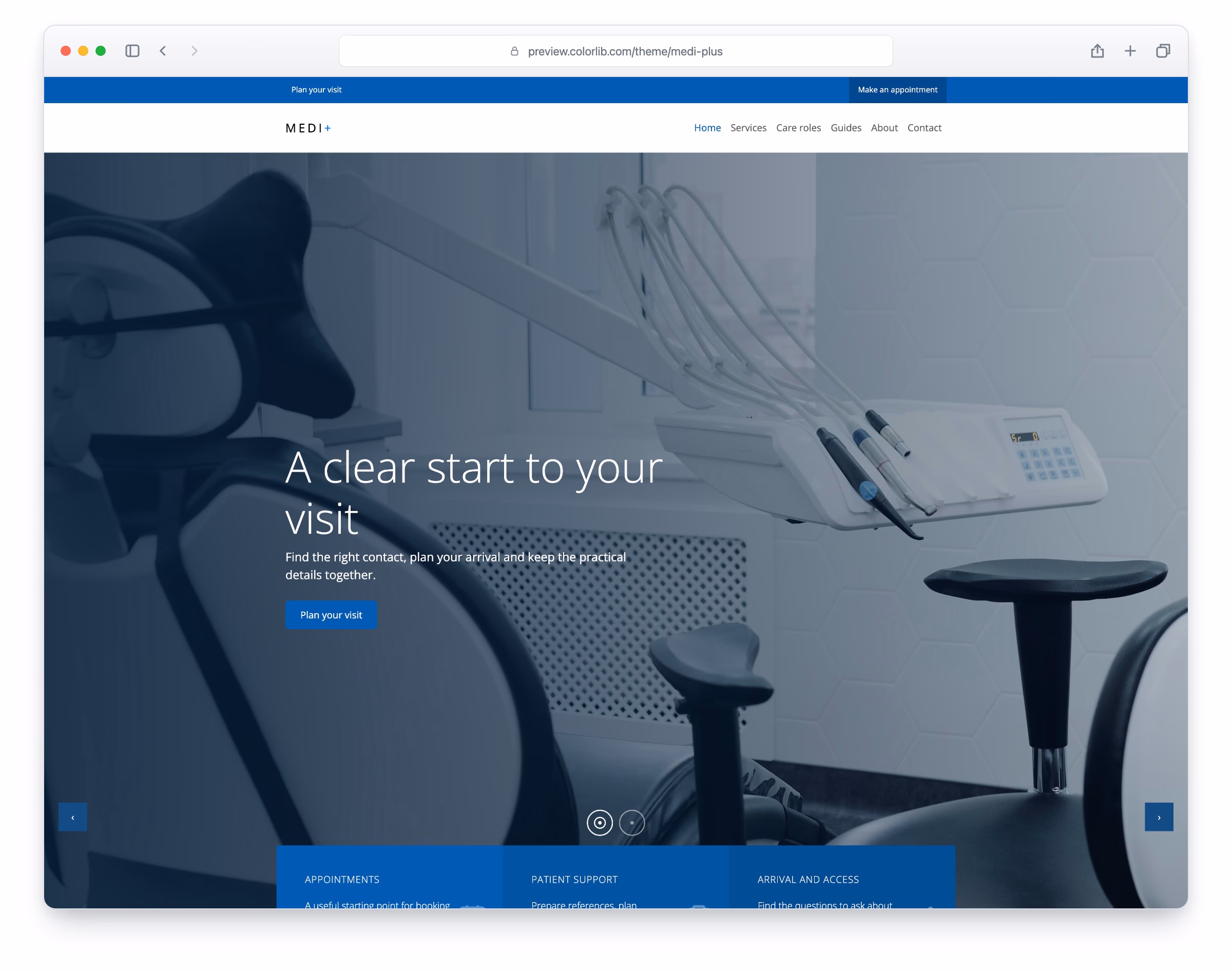 Medi+ website template