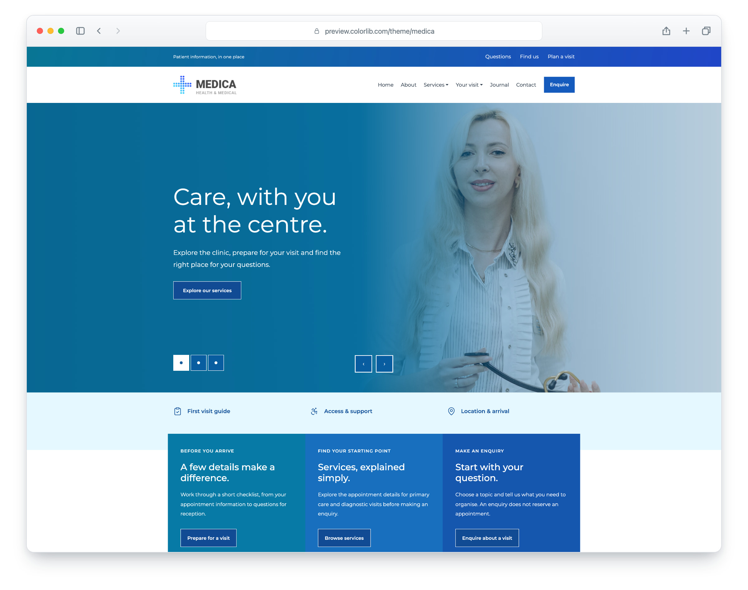 Medica website template