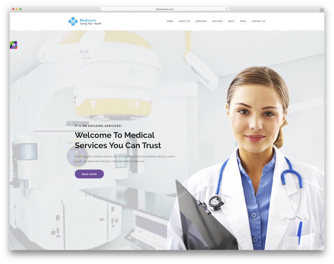 medicevo doctor website template