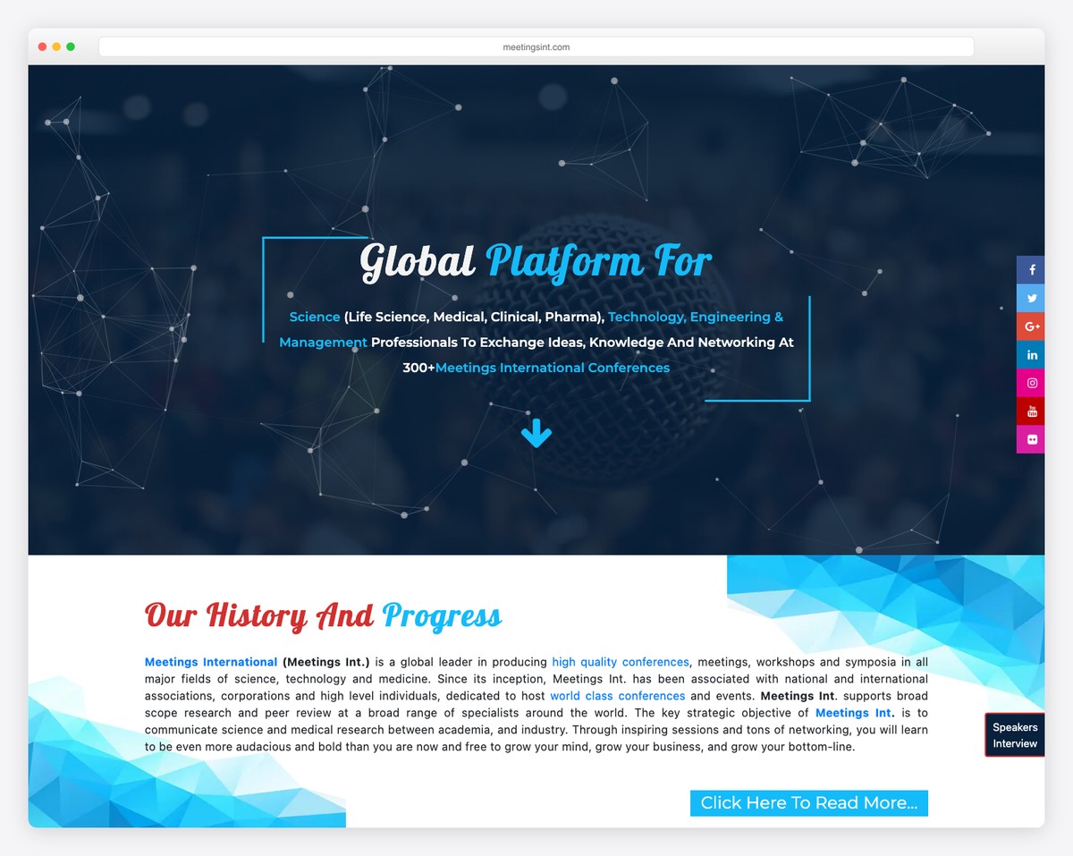Meetings International Website Design