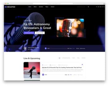 Megapod - podcasting website template