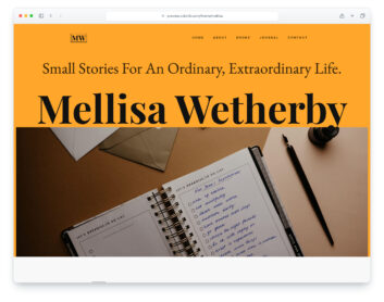 Mellisa website template