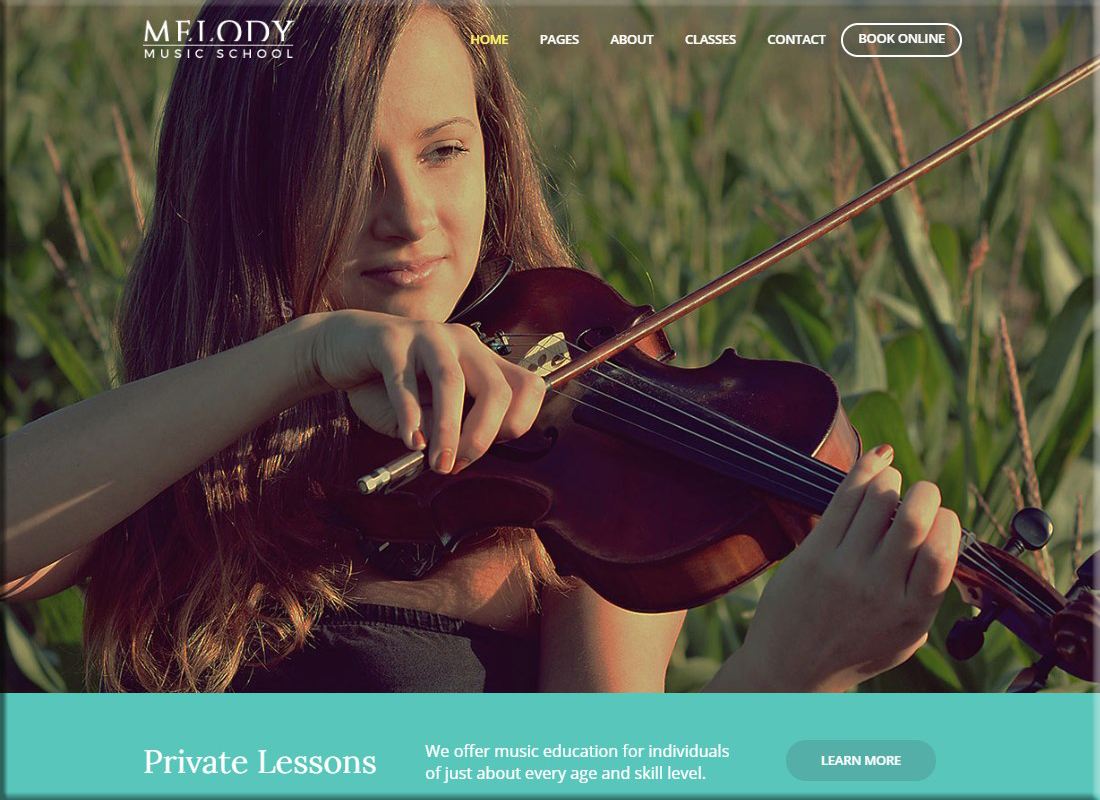 Melody | Music School WordPress Theme