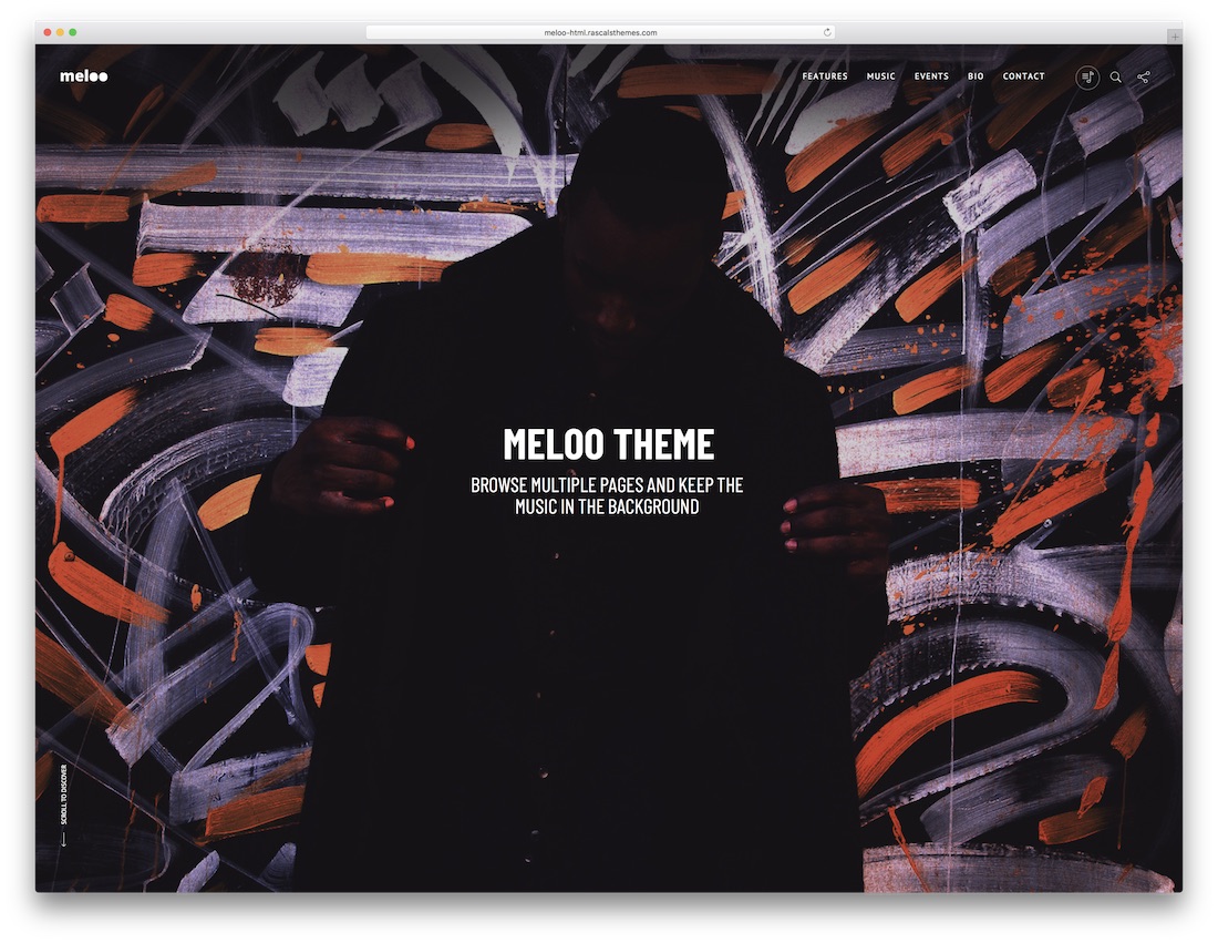 meloo music website template