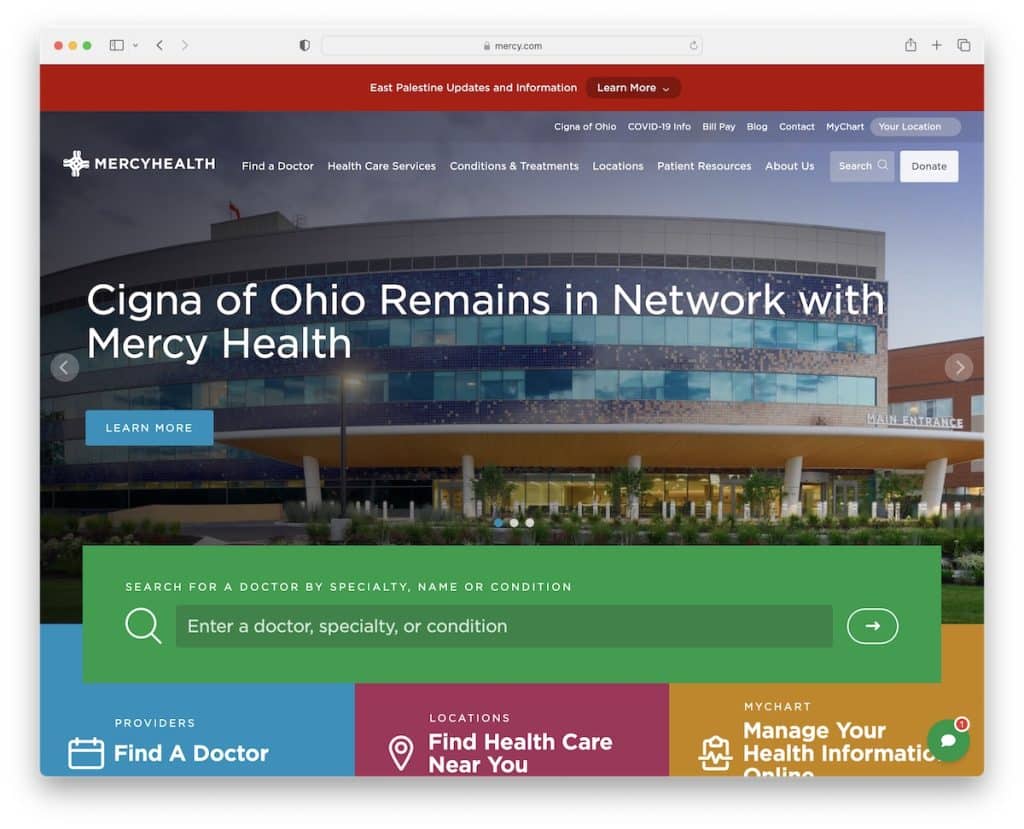 mercy health website