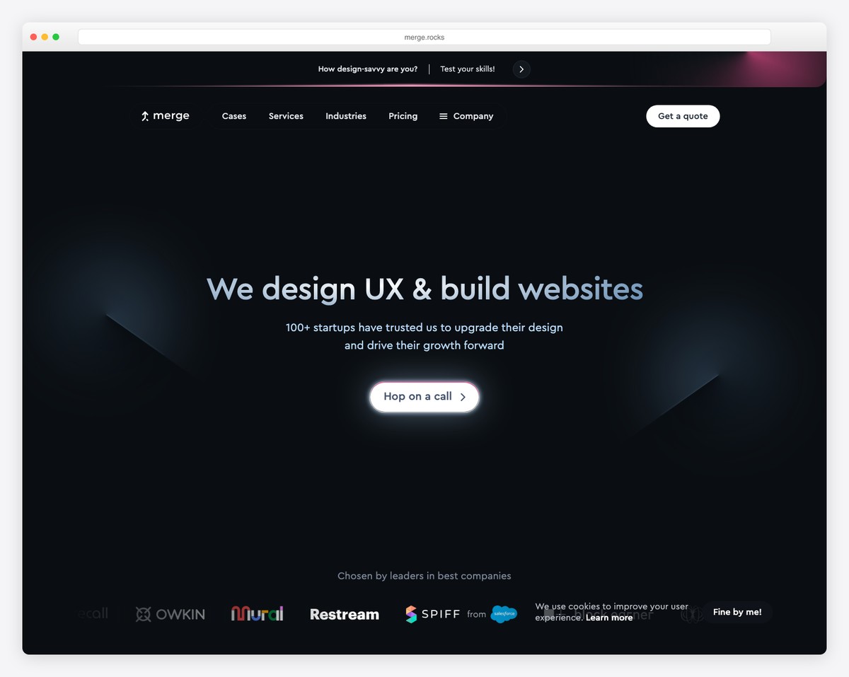 merge website example