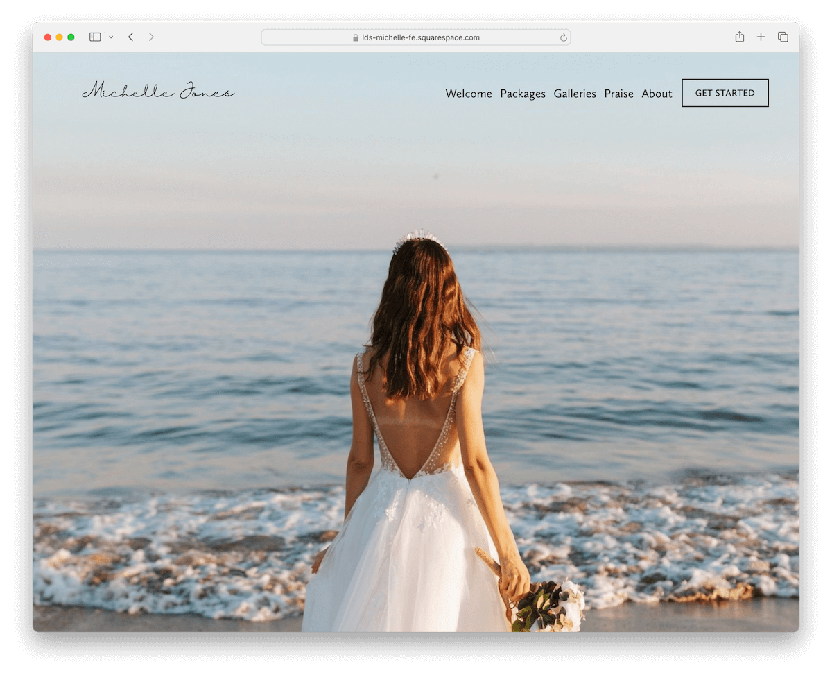michelle squarespace wedding photographer template