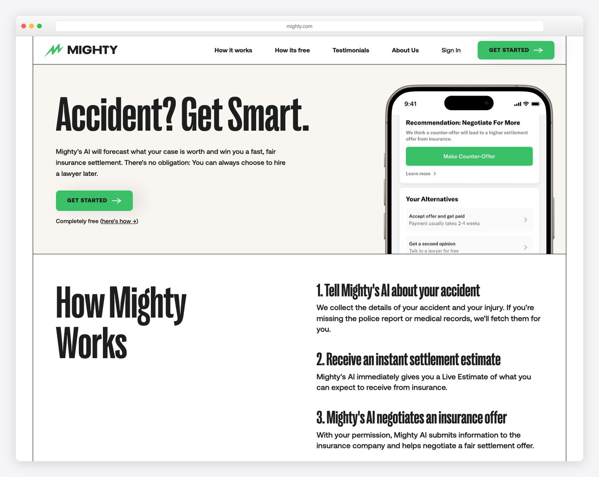 mighty small business website