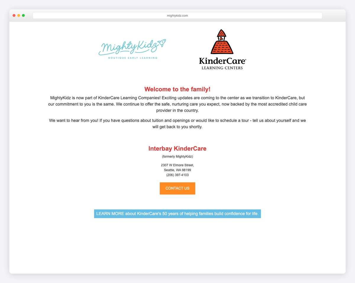 mightykidz website example
