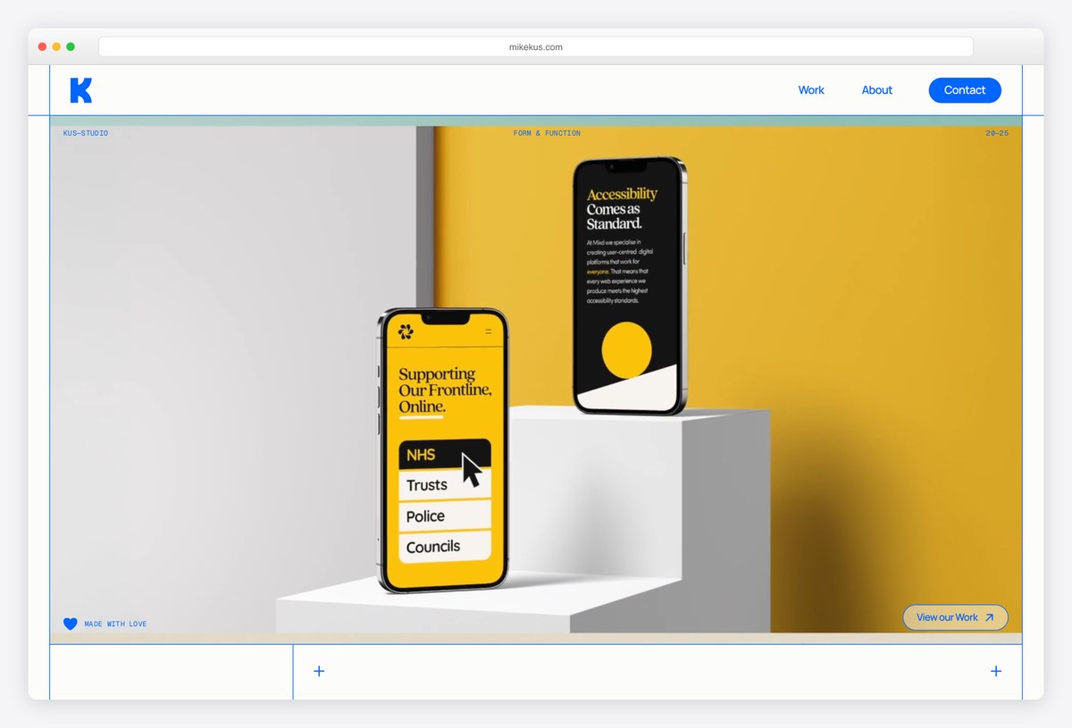 Mike Kus web designer portfolio website
