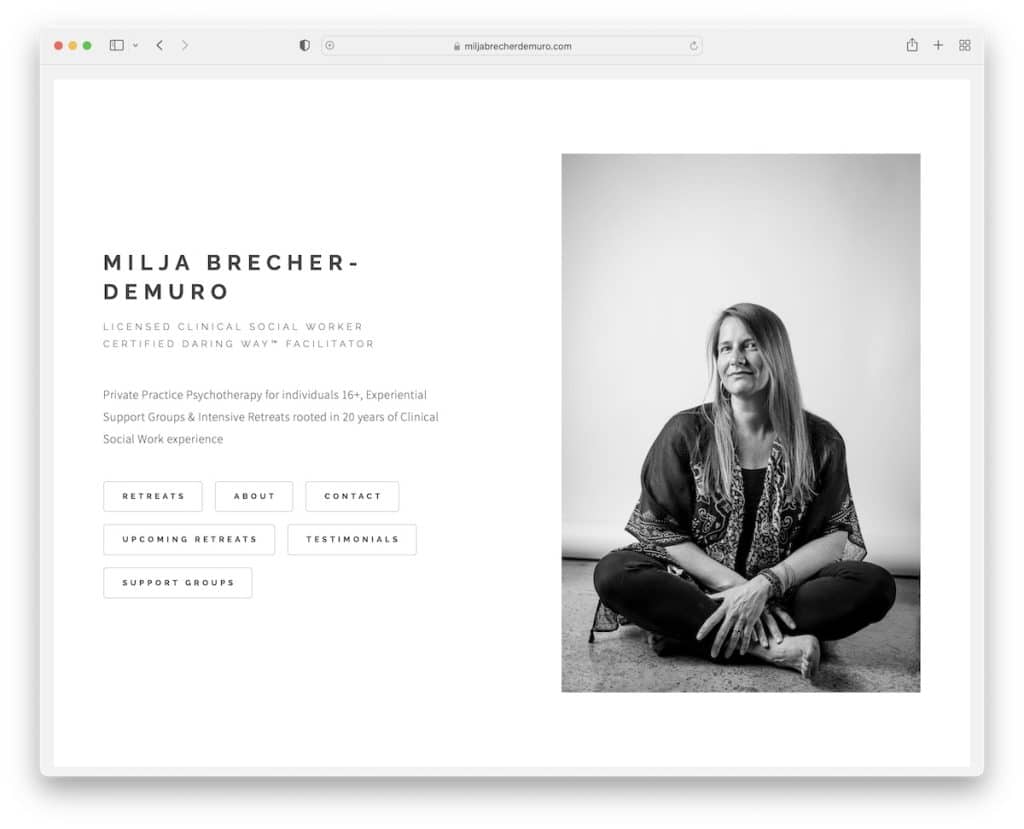 milja brecher therapist website