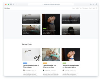 Miniblog website template