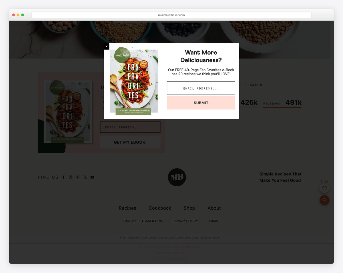 minimalist baker recipe blog example