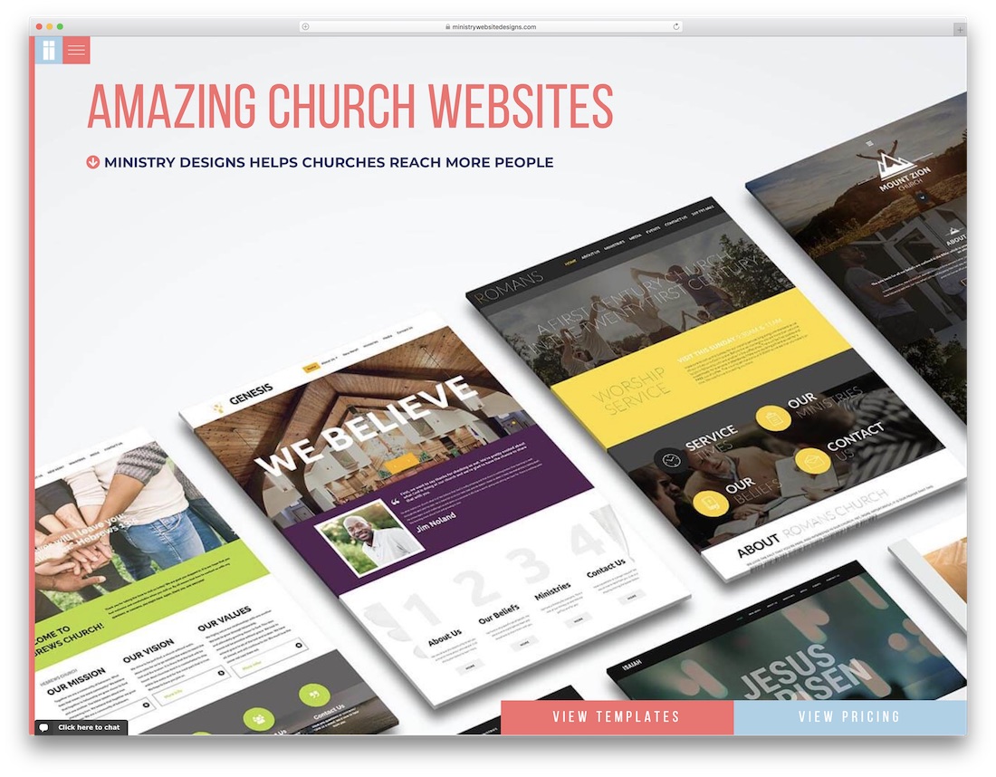 ministry designs church website builder