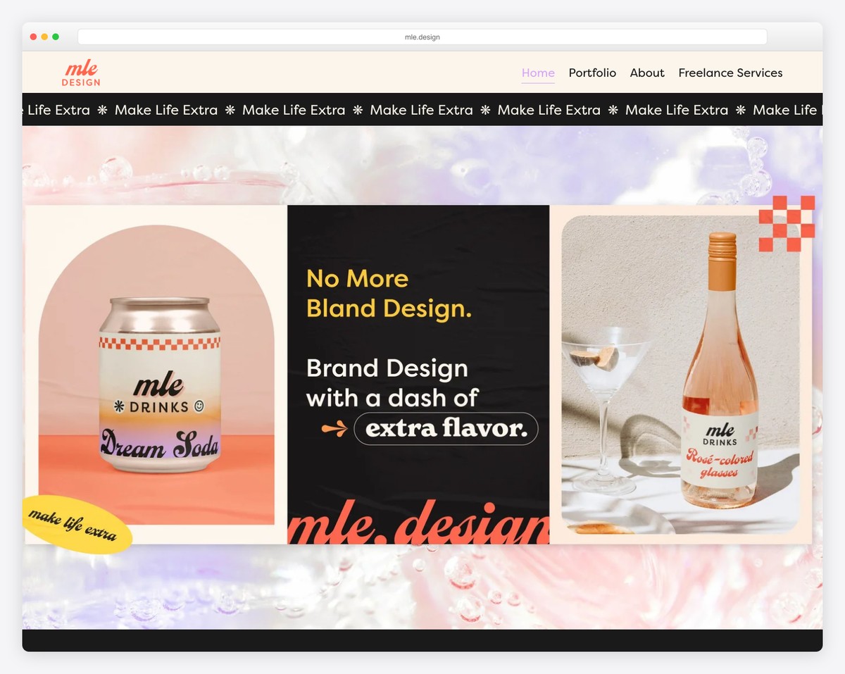 mle design consulting website example