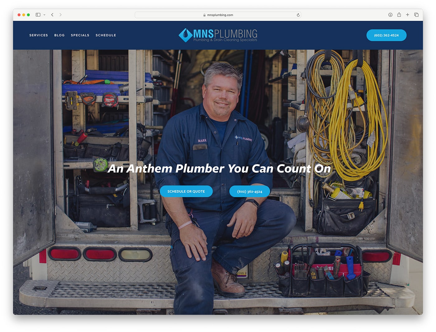 MNS Plumbing solutions website