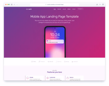 Mobapp website template