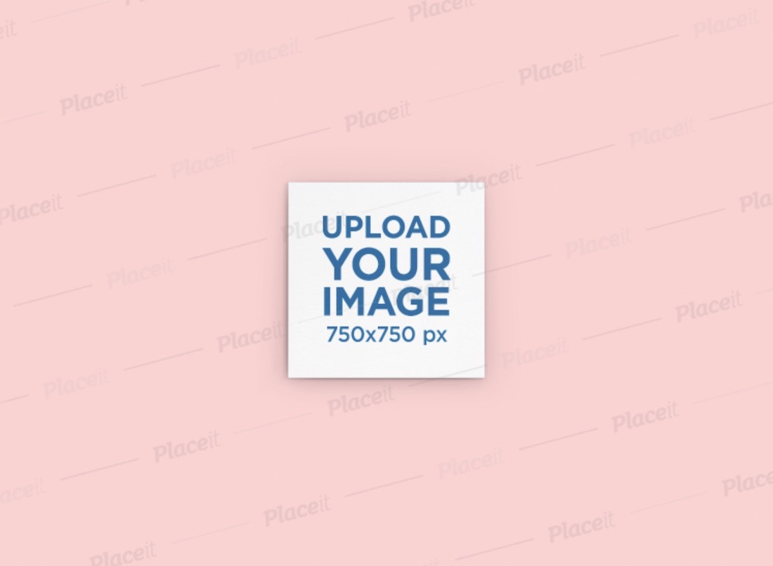 mockup of a centered square business card