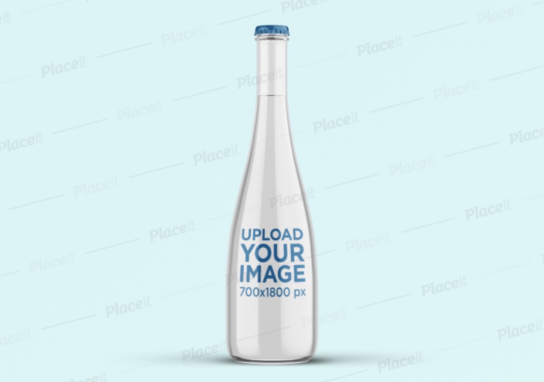 mockup of a stylish water bottle