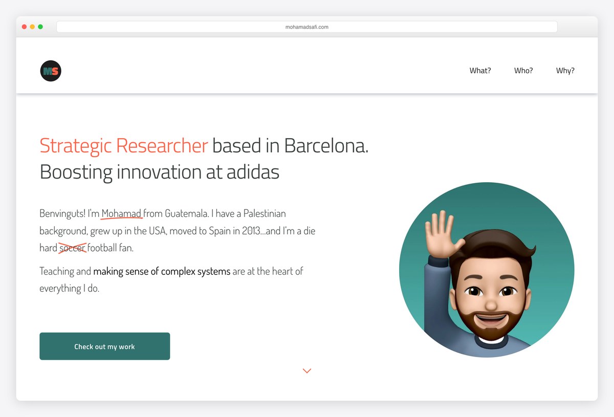 Mohamad Safi UX portfolio website