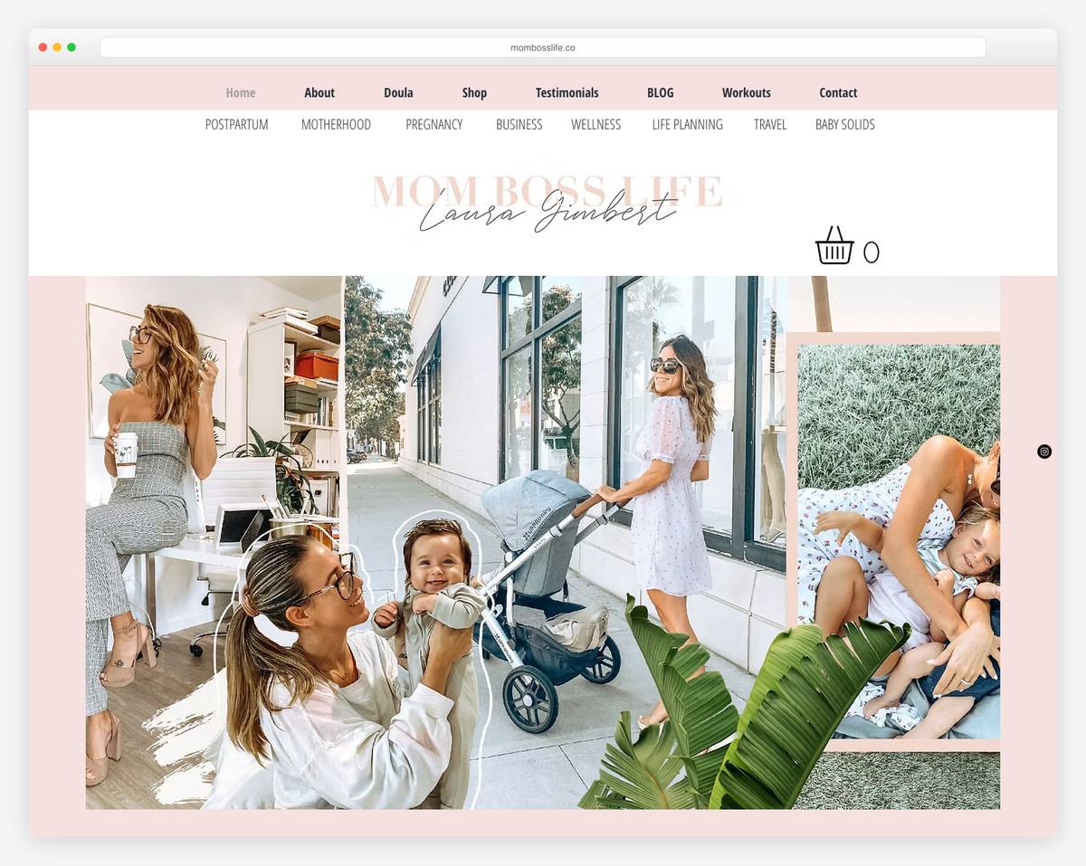 mom boss life wix blog example