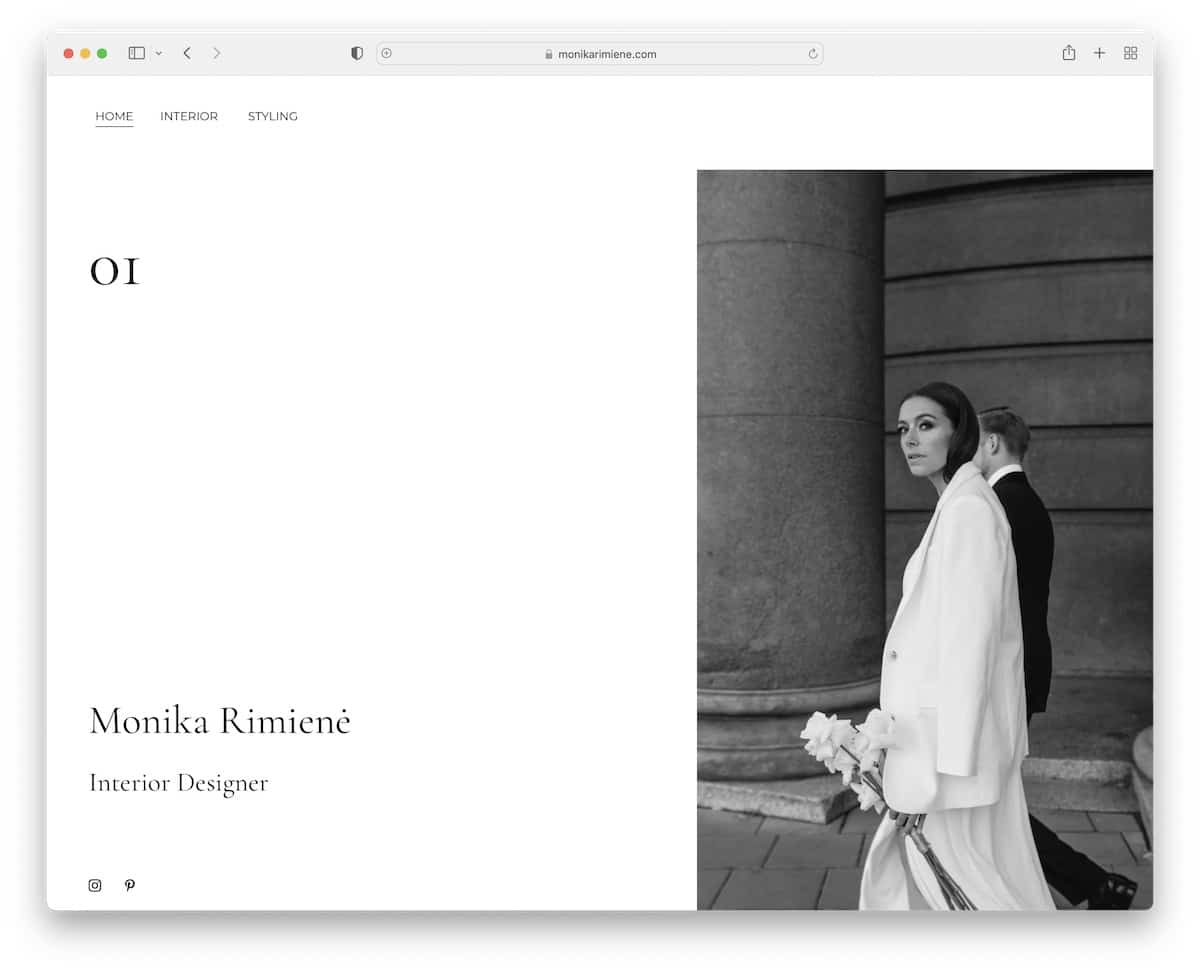 monika rimiene hostinger website example