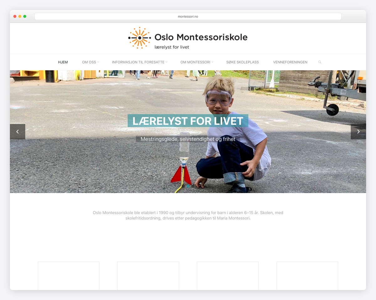 oslo montessoriskole (oms) website example