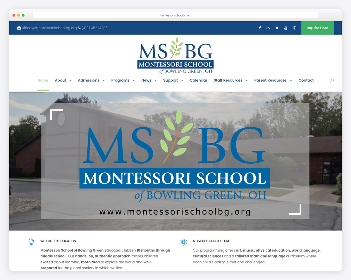 montessori school of bowling green website example