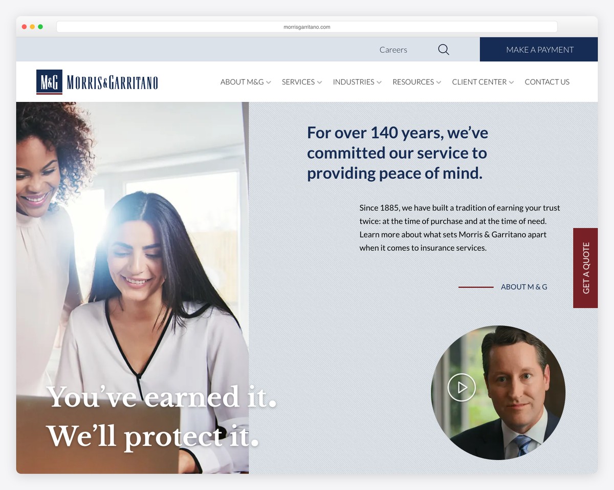 morris & garritano insurance website example