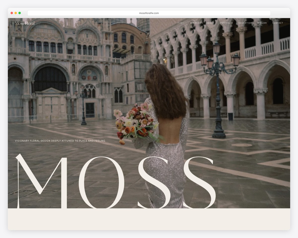 moss floral website example