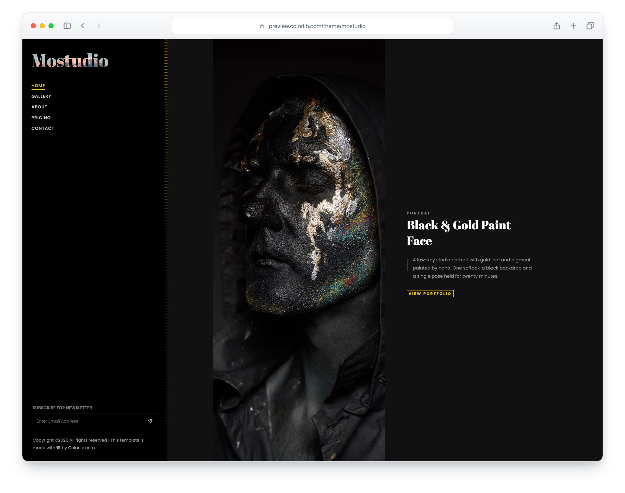 Mostudio website template