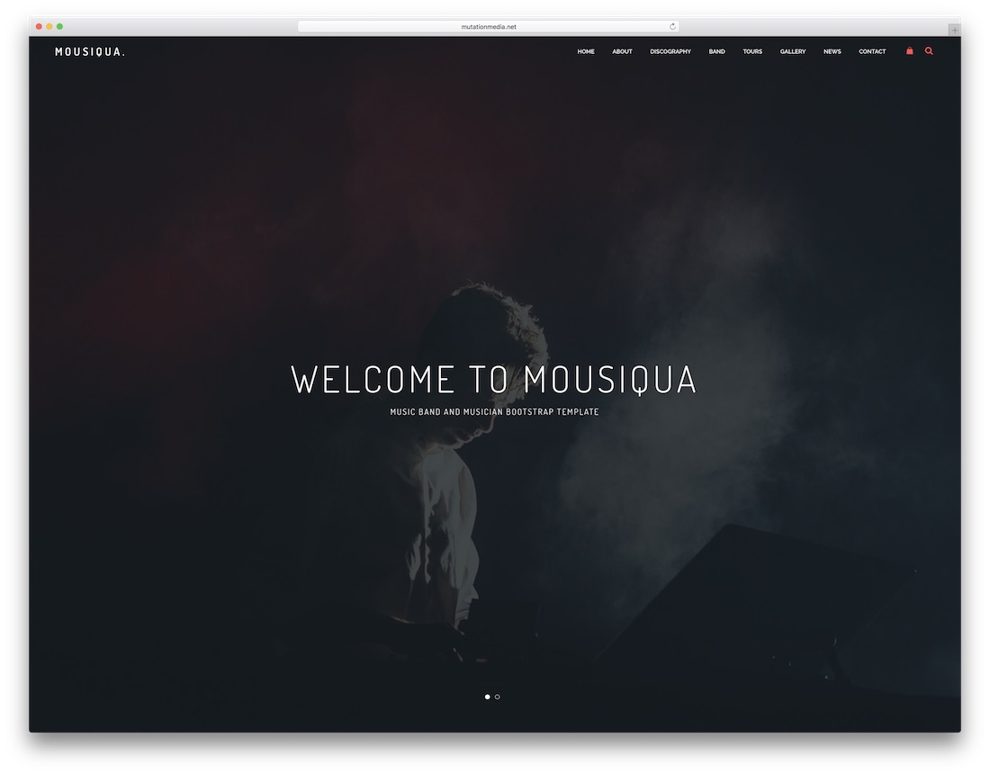 mousiqua musician website template
