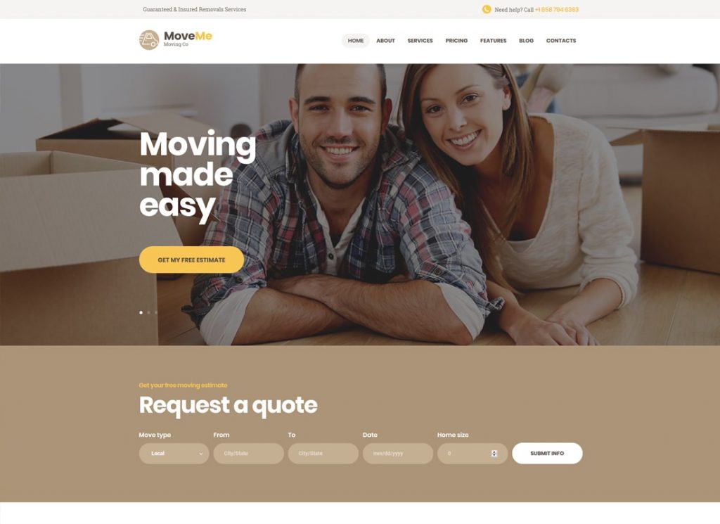 MoveMe | Moving & Storage Relocation Company WordPress Theme