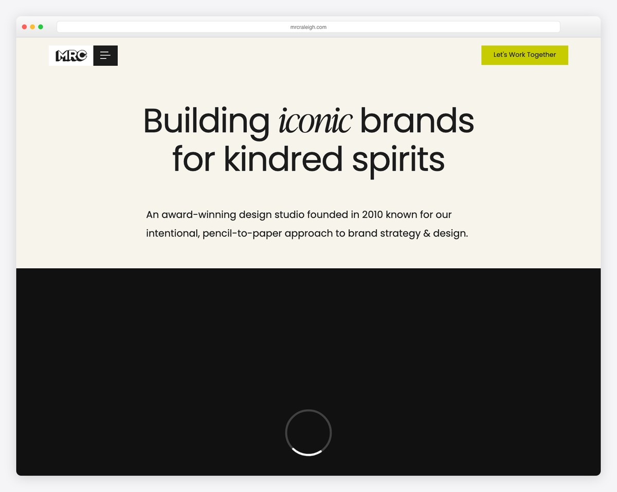 mrc brand design website example