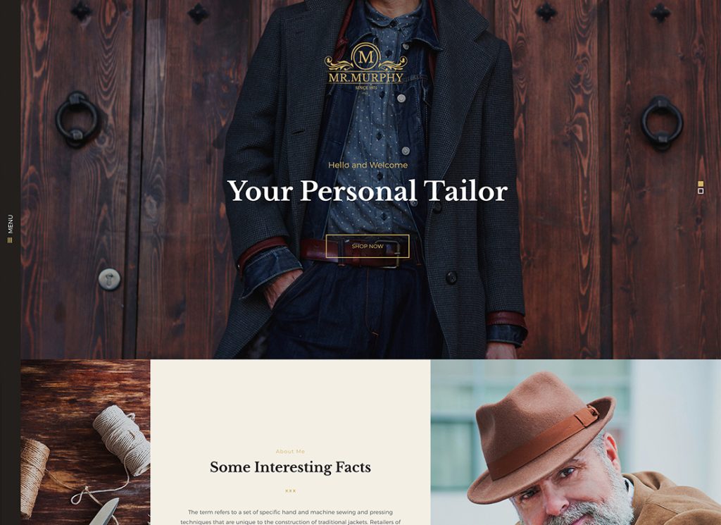 Mr. Murphy - Custom Dress Tailoring Clothing WordPress Theme