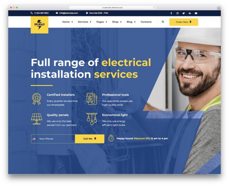 Electrician Web Template