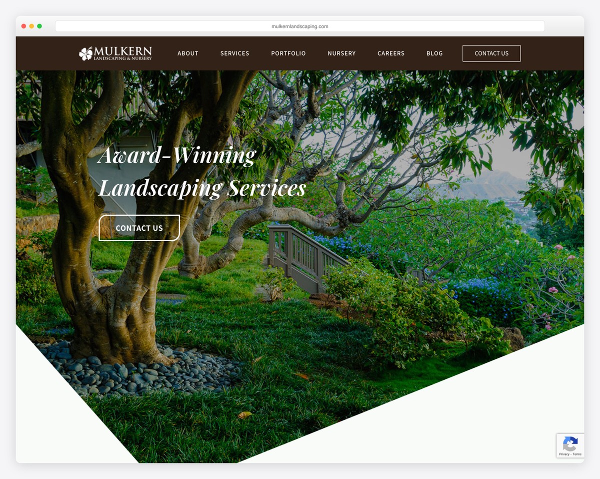 Mulkern Landscaping website made with Elementor Pro and WordPress