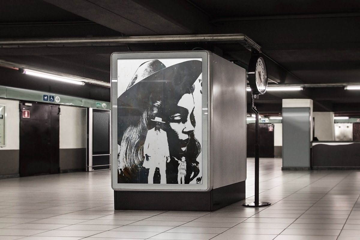 subway mockup Corridor metra makiecie projektor futurystycznej korytarza